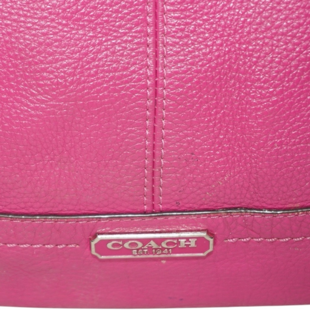 Coach Pink Park Pebble Leather Hobo Bag Magenta Fuchsia F23293 - Picture 3 of 16